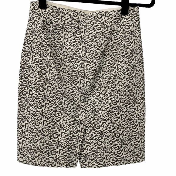 J. Crew White & Black Print Career Pencil Skirt - Picture 3 of 7